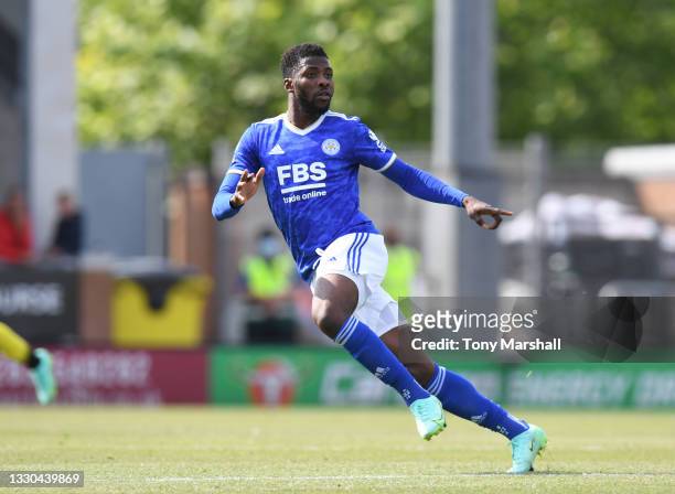 Kelechi Iheanacho of Leicester City during the Pre-Season Friendly match between Burton Albion and Leicester City at Pirelli Stadium on July 24, 2021...