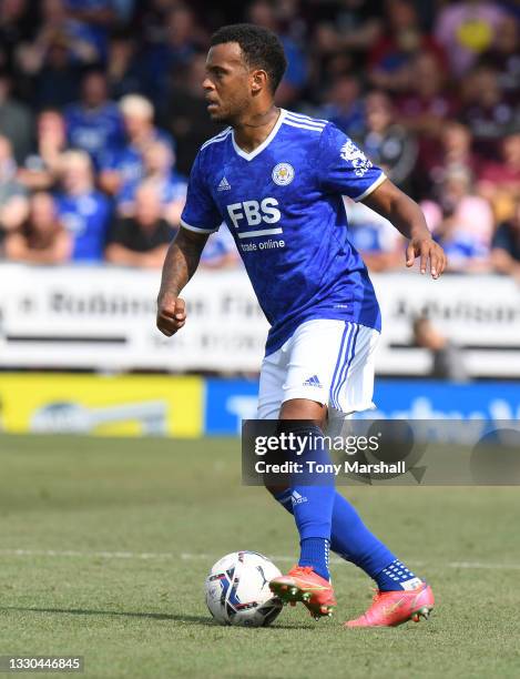 Ryan Bertrand of Leicester City during the Pre-Season Friendly match between Burton Albion and Leicester City at Pirelli Stadium on July 24, 2021 in...