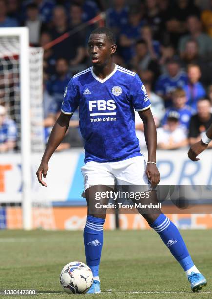 Boubakary Soumare of Leicester City during the Pre-Season Friendly match between Burton Albion and Leicester City at Pirelli Stadium on July 24, 2021...