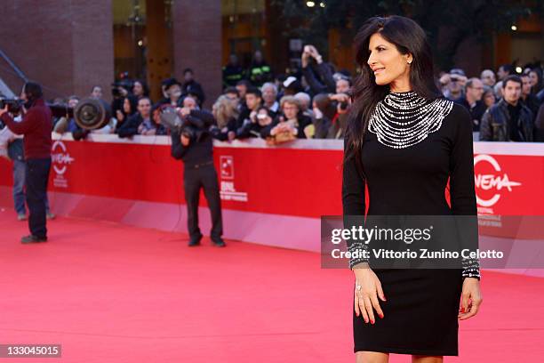 Actress Pamela Prati attends the "Tron: Legacy" premiere hosted by Belstaff during the 5th International Rome Film Festival at Auditorium Parco Della...