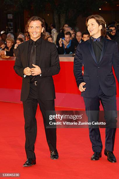 Manuele Malenotti and Michele Malenotti attend the "Tron: Legacy" Premiere hosted by Belstaff during the 5th International Rome Film Festival at...