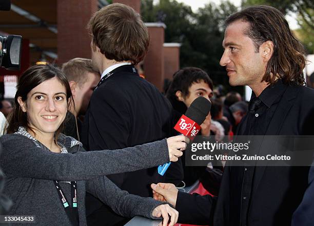 Manuele Malenotti attends the "Tron: Legacy" Premiere hosted by Belstaff during the 5th International Rome Film Festival at Auditorium Parco Della...