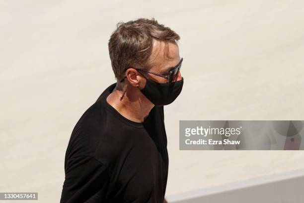 Tony Hawk is seen at the Skateboarding Men's Street Prelims on day two of the Tokyo 2020 Olympic Games at Ariake Urban Sports Park on July 25, 2021...