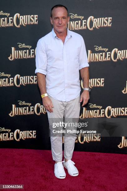 Clark Gregg attends the World Premiere Of Disney's "Jungle Cruise" at Disneyland on July 24, 2021 in Anaheim, California.