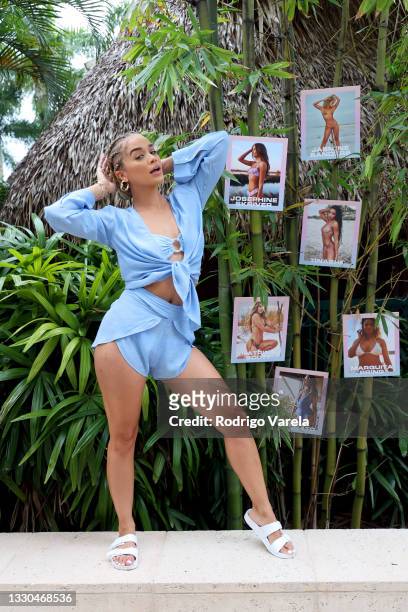 Jasmine Sanders attends the Sports Illustrated Swimsuit celebration of the launch of the 2021 Issue on July 24, 2021 in Hollywood, Florida.