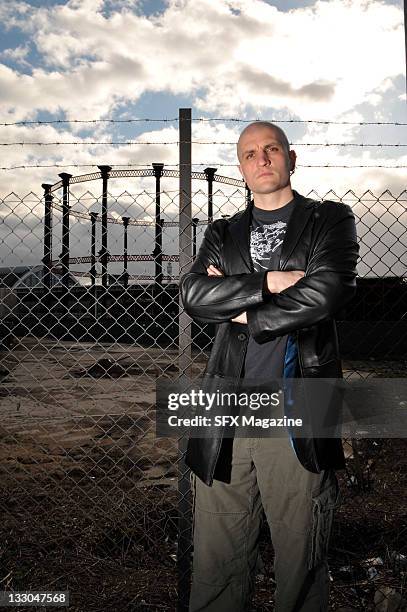 Portrait of English fantasy author China Mieville, taken on March 25, 2009 in London.