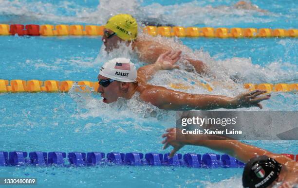 Chase Kalisz of United States in action during the Men's 400m individual medley on day two of the Tokyo 2020 Olympic Games at Tokyo Aquatics Centre...