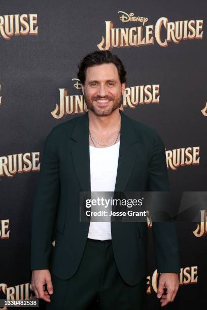 Édgar Ramírez arrives at the world premiere for JUNGLE CRUISE, held at Disneyland in Anaheim, California on July 24, 2021.