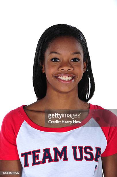 Gymnast Gabrielle Douglas poses for a portrait during the USOC Portrait Shoot at Smashbox West Hollywood on November 16, 2011 in West Hollywood,...