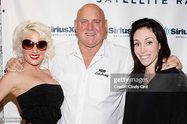 Cami Parker, Dennis Hof, and Heidi Fleiss visit SiriusXM Studio on November 16, 2011 in New York City.