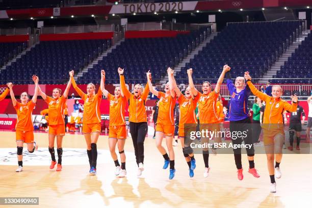 Laura van der Heijden of the Netherlands, Merel Freriks of the Netherlands, Kelly Dulfer of the Netherlands, Inger Smits of the Netherlands, Tess...