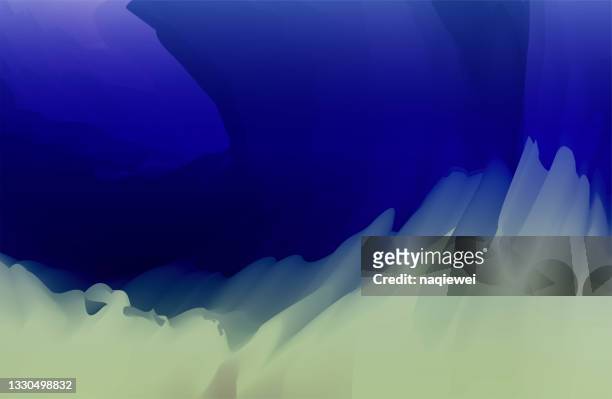 vector abstract color gradient surrealism sea scene background - fog vector stock illustrations