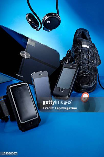 Selection of accesories from brands, Motorola, Nike, Apple, Dahone, Belkin and Withings for use with health and fitness; A Motorola Motorokr S305...