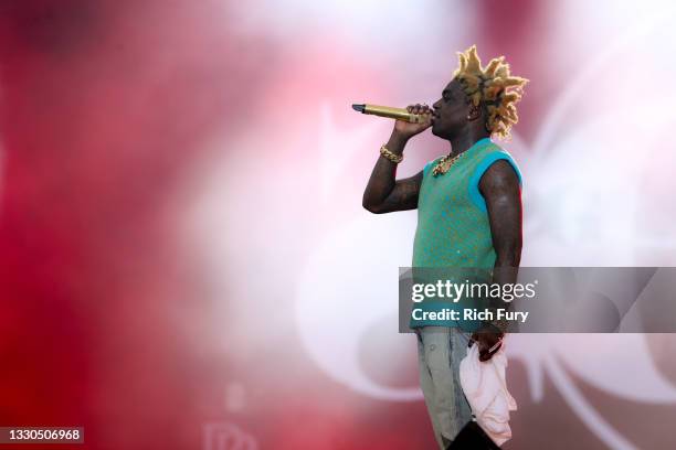 Kodak Black performs on stage during Rolling Loud at Hard Rock Stadium on July 24, 2021 in Miami Gardens, Florida.