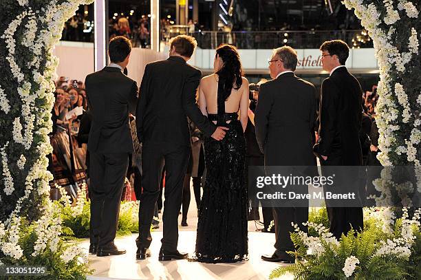 Taylor Lautner, Robert Pattinson, Kristen Stewart, director Bill Condon and producer Wyck Godfrey attend the UK Premiere of 'The Twilight Saga:...