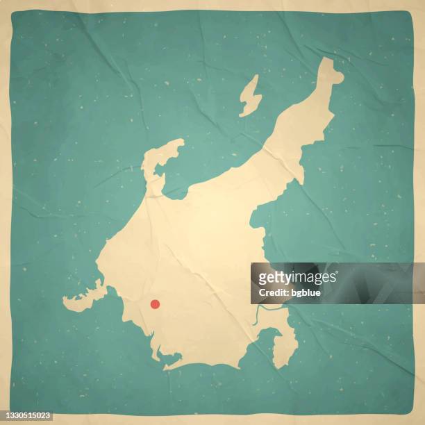 chubu map in retro vintage style - old textured paper - aichi prefecture stock illustrations