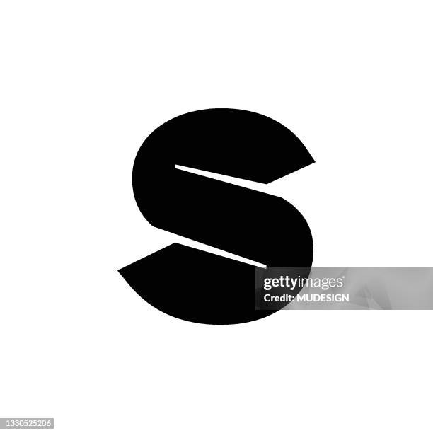 geometric vector logo letter s - letter s stock illustrations