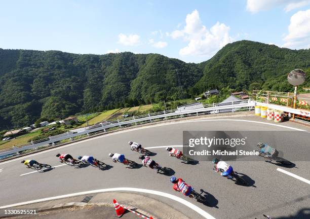 General view to Grace Brown of Team Australia, Marlen Reusser of Team Switzerland, Marta Bastianelli of Team Italy, Ruth Winder of Team United...