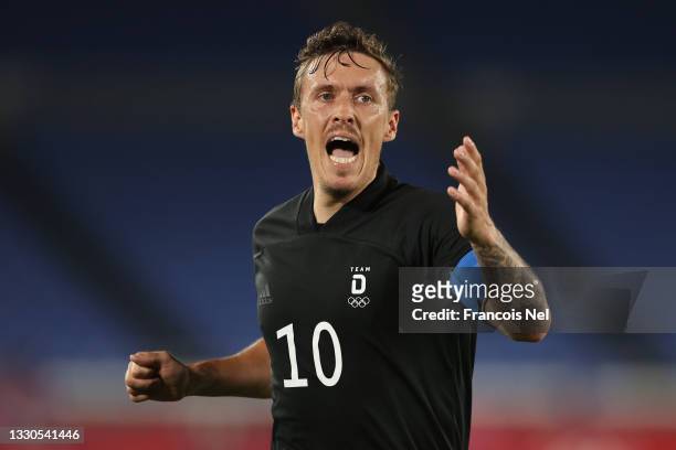 Max Kruse of Team Germany reacts during the Men's First Round Group D match between Saudi Arabia and Germany on day two of the Tokyo 2020 Olympic...