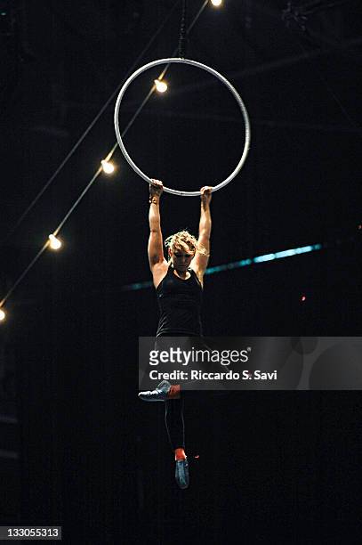 General view of Cirque du Soleil's "Quidam" media dress rehearsal at the Verizon Center on November 16, 2011 in Washington, DC.