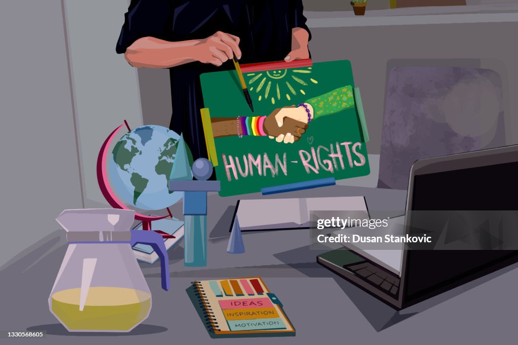 Human Rights Students Online Class About Human Rights High-Res Vector Graphic - Getty Images