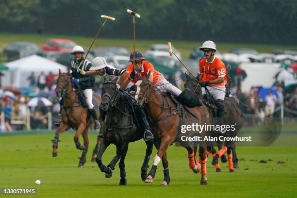 Pablo Pieres of UAE Polo Team on the attack during The Gold Cup Final for the British Open Polo Championships between UAE Polo Team v Thai Polo NP at...