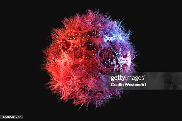 three dimensional render of hiv virus - aids research stock illustrations