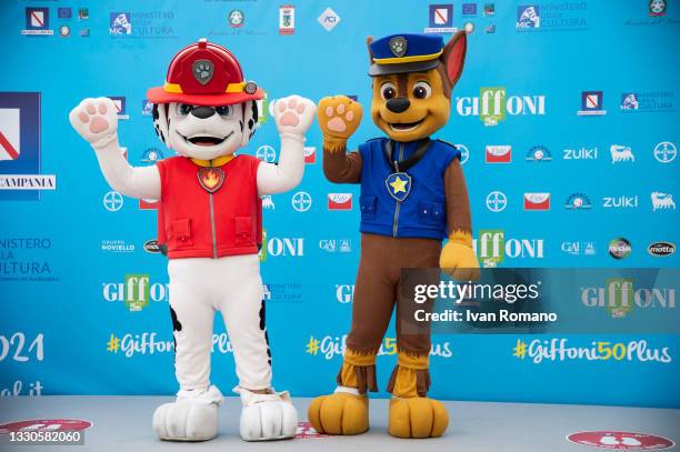 Patrol attend the photocall at the Giffoni Film Festival 2021 on July 25, 2021 in Giffoni Valle Piana, Italy.