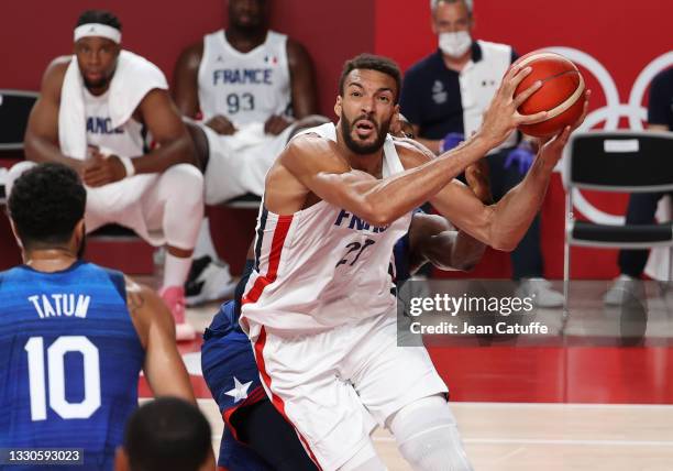 Rudy Gobert of France during the Men's Preliminary Round Group B basketball game between United States and France on day two of the Tokyo 2020...