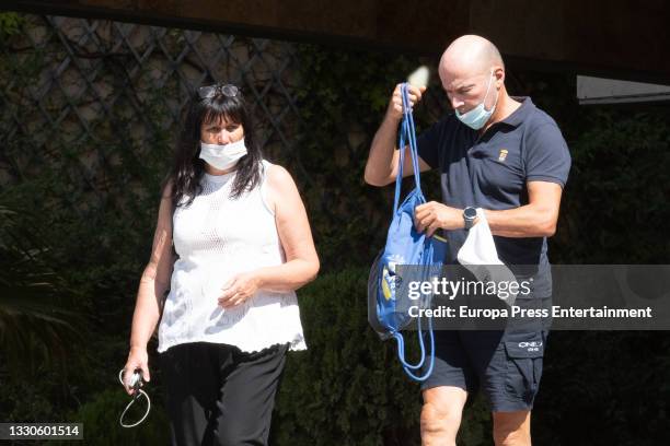 The parents of Gianmarco Onestini after his passage in Supervivientes on July 24, 2021 in Madrid, Spain.