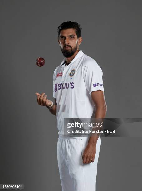 Ishant Sharma of India poses during a portrait session at the Radisson Blu Hotel on July 23, 2021 in Durham, England.