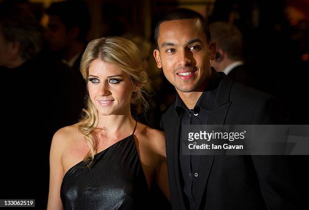 Melanie Slade and Theo Walcott attend the UK premiere of The Twilight Saga: Breaking Dawn Part 1 at Westfield Stratford City on November 16, 2011 in...