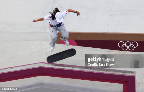 Charlotte Hym of Team France competes during the Women's Street Prelims Heat 3 on day three of the Tokyo 2020 Olympic Games at Ariake Urban Sports...