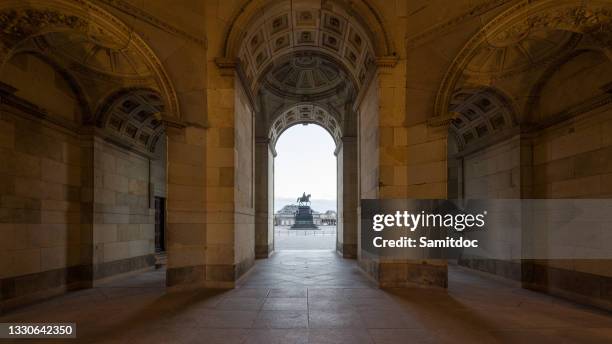 saxony dresden castle and katholische hofkirche in dresden, state of saxony, germany - inside clock tower stock pictures, royalty-free photos & images