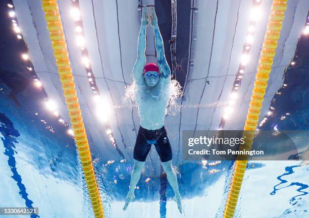 Adam Peaty of Team Great Britain competes in the Men's 100m Breaststroke Final on day three of the Tokyo 2020 Olympic Games at Tokyo Aquatics Centre...