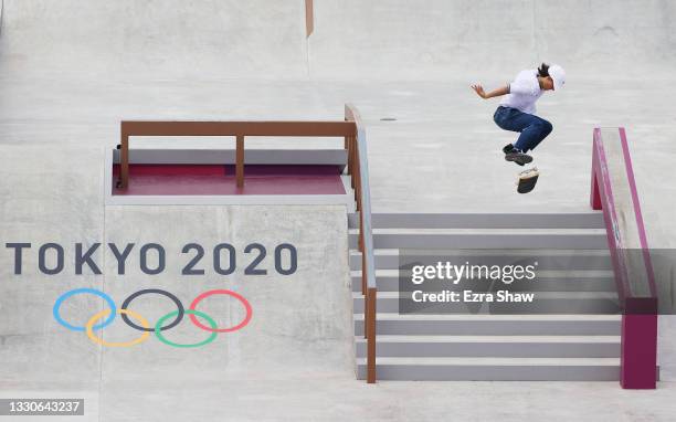 Alexis Sablone of Team United States competes during the Women's Street Final on day three of the Tokyo 2020 Olympic Games at Ariake Urban Sports...