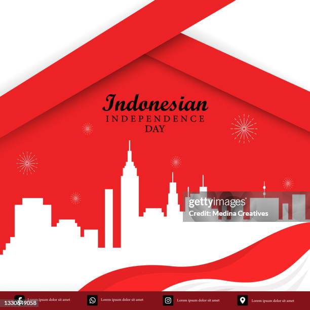 illustrations, cliparts, dessins animés et icônes de contexte du jour de l’indépendance de l’indonésie. - jour de lindépendance