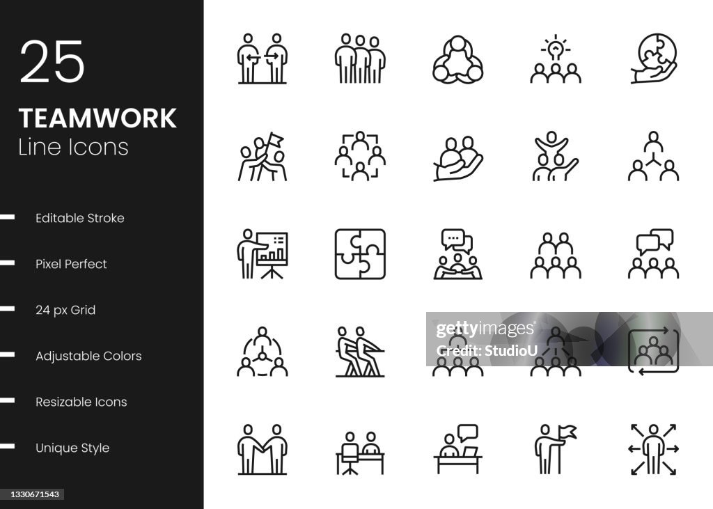 Teamwork Line Icons