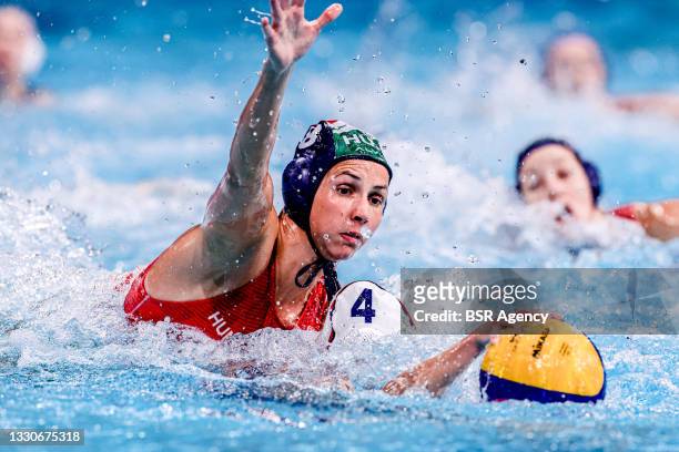 Rita Keszthelyi Nagy of Hungary, Elvina Karimova of ROC during the Tokyo 2020 Olympic Waterpolo Tournament Women match between Team ROC and Team...
