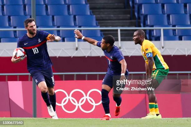 Gignac Andre-Pierre of France celebrates his scoring during the Men's First Round Group A match between France and South Africa on day two of the...