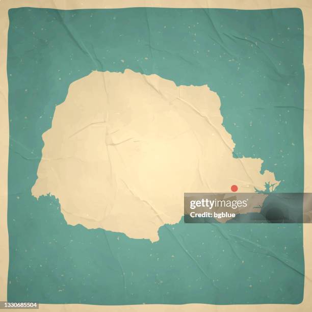 bildbanksillustrationer, clip art samt tecknat material och ikoner med parana map in retro vintage style - old textured paper - curitiba