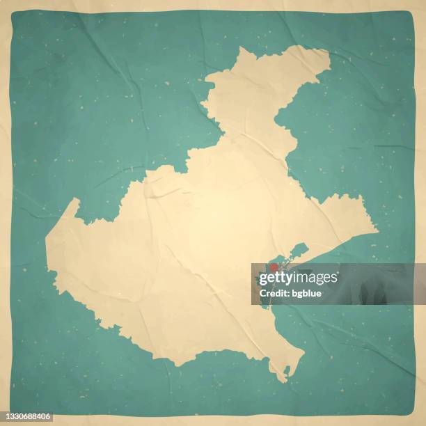 veneto map in retro vintage style - old textured paper - 威納托省 幅插畫檔、美工圖案、卡通及圖標