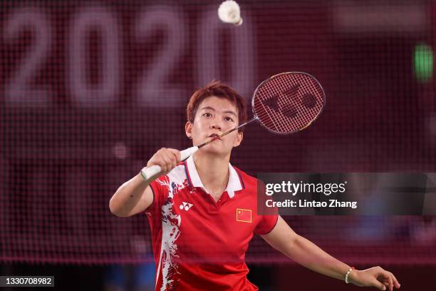 Du Yue and Li Yin Hui of Team China compete against Setyana Mapasa and Gronya Somerville of Team Australia during a Women’s Doubles Group C match on...