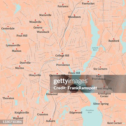 Providence Renton Map Ri Providence Providence Vector Road Map High-Res Vector Graphic ...
