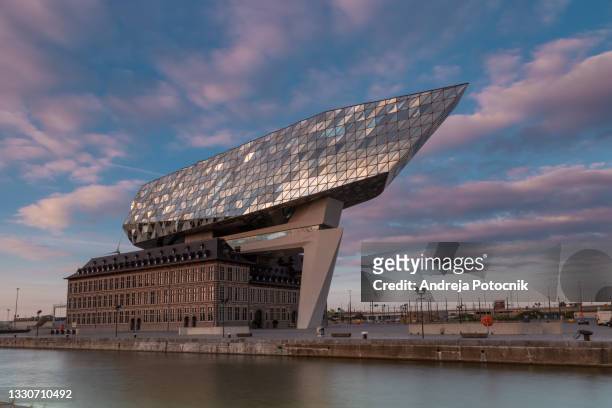 antwerp port house - antwerpen stock pictures, royalty-free photos & images