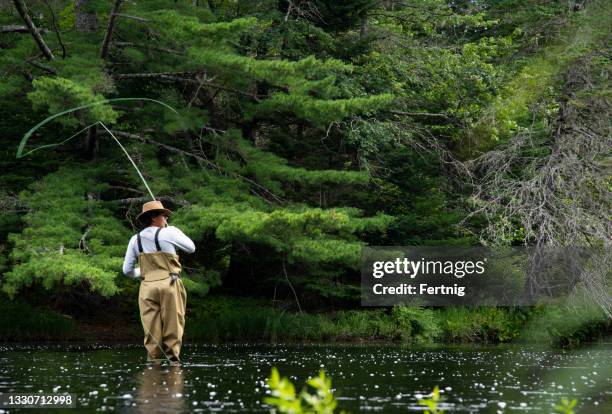 trout fishing trip - freshwater fishing stock pictures, royalty-free photos & images