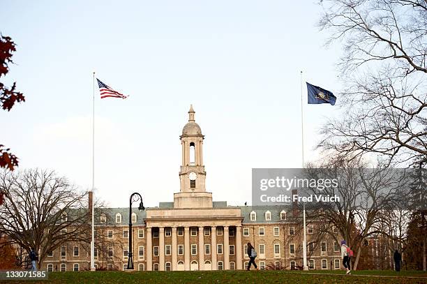 Scenic view of the Old Main building on Penn State campus. State College, PA CREDIT: Fred Vuich