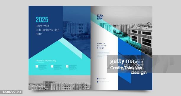 business flyer corporate flyer template geometric shape flyer abstract blue concepts - annual report cover stock illustrations