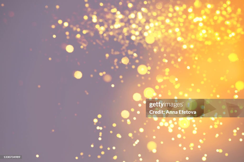 Blurred colorful neon background with abstract shadows and lights pattern. Copy space for your design. Trendy colors of the year