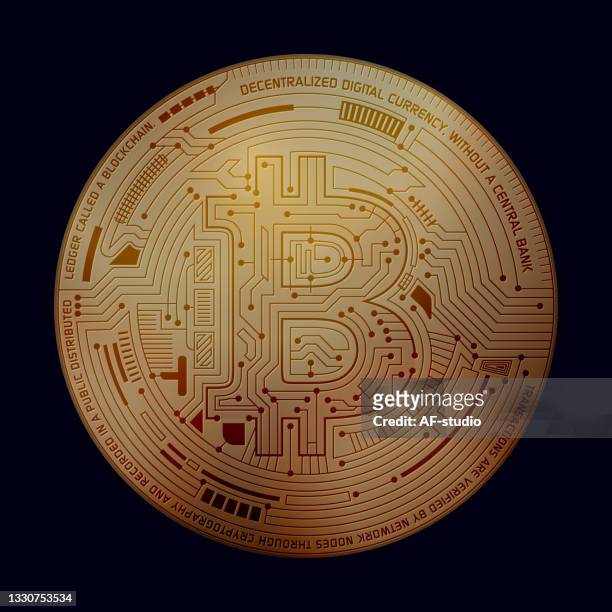 cryptocurrency network - bitcoin stock illustrations